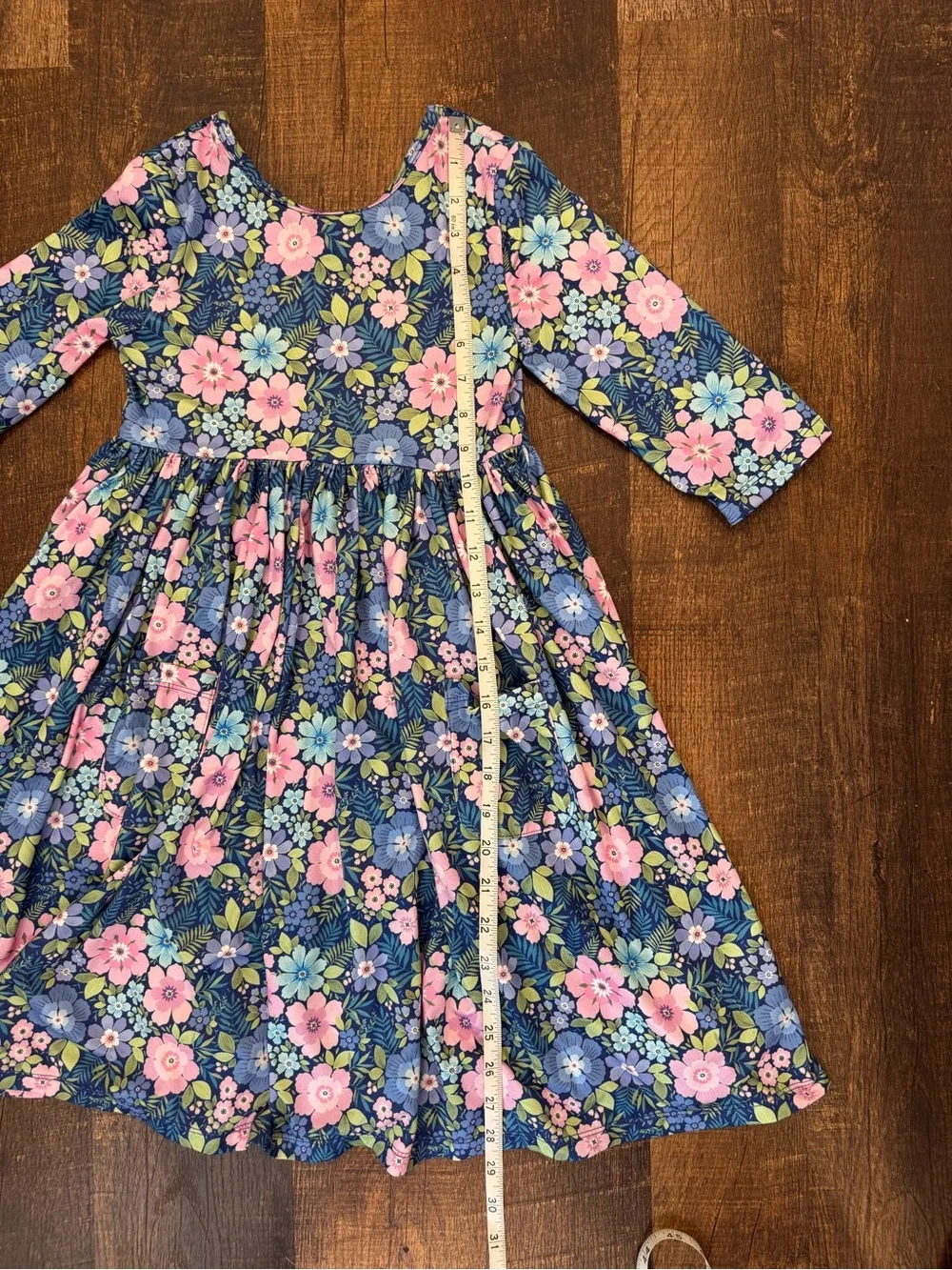 Mila and Rose WHIMSY 3/4 SLEEVE POCKET TWIRL DRESS NWOT